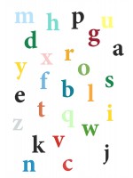 Stickere perete - Alfabetul cu litere mici colorate