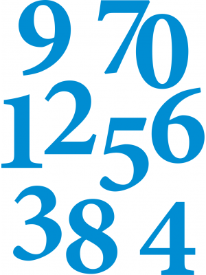 Stickere perete - Numerele jucause 0 - 9 