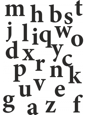 Stickere perete - Alfabetul cu litere mici