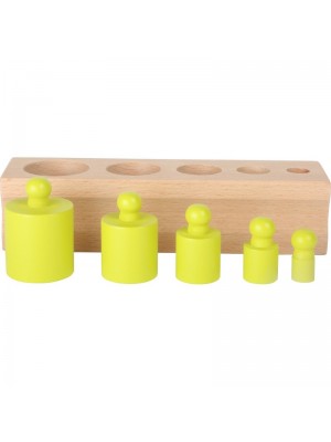 Cilindri Montessori din lemn color